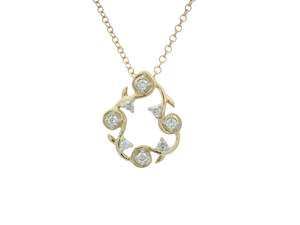 Diamond Pendants: Diamond Set Wreath Pendant