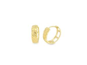 Hoops: Lattice Pattern Hoop Earrings