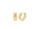 Diamond-Cut Flat Hoop Earrings
