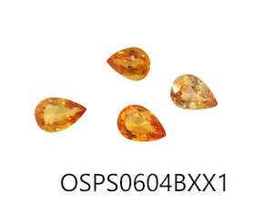Orange Sapphire Pear Shape 6x4mm