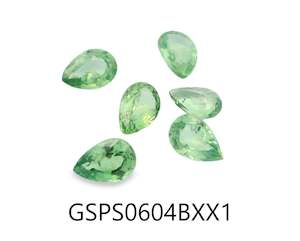All: Green Sapphire Pear 6x4mm