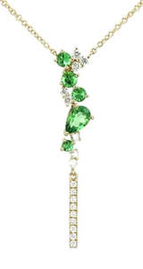 Tsavorite & Diamond Tassel Necklace