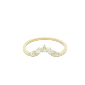 Fitted Band Marquise & Round Diamond Ring