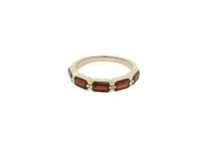 All: Garnet Five Stone Ring