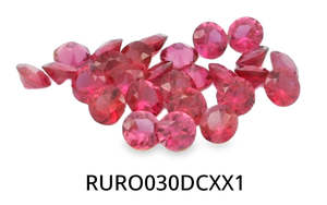 New Jewellery: Ruby Round Diamond Cut 3mm