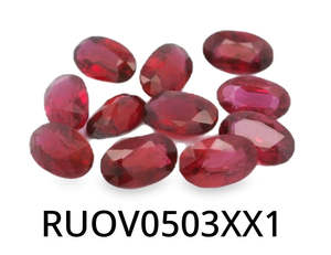 Ruby Oval 5x3mm