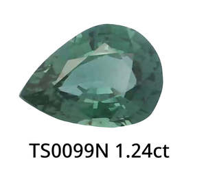 Teal Sapphire Pear 1.24ct