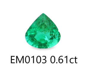 New Arrivals: Green Emerald Pear/Heart 0.61ct