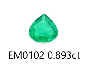 New Arrivals: Green Emerald Pear/Heart 0.893ct