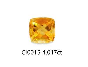 Citrine Square Cushion 4.017ct