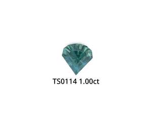 Teal Sapphire Fan Cut 1ct