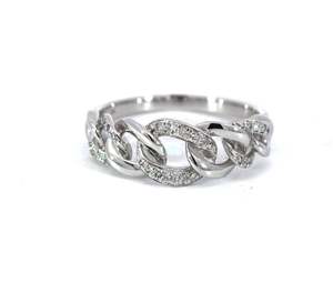 Diamond Rings: Chain Link Diamond ring 0.15ct