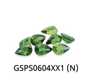 Green Sapphire Pear 6x4mm