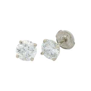 Lab Grown Diamond Martini Setting Studs 1.5ct