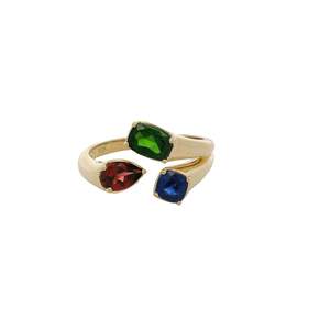 Coloured Stone Rings 1: Multicolour 3 Stone Ring
