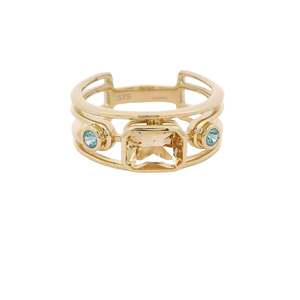 Coloured Stone Rings 1: Imperial Topaz & Blue Zircon Ring