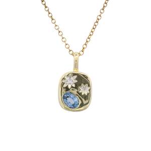 Sapphire and Diamond Constellation Pendant