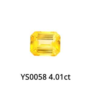 Yellow Sapphire Octagon Step cut 4.01ct