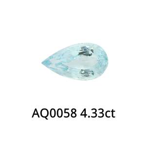 Gemstones: Aquamarine Pear 4.33ct