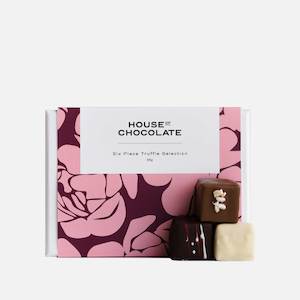 Liqueur Truffle Boxes: 6 Piece Floral Truffle Selection