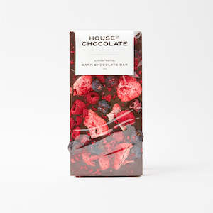 Handcrafted Chocolate Bars: Summer Berries Dark Chocolate Bar