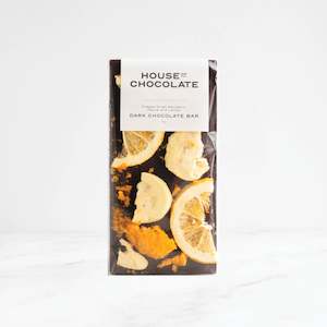 Freeze Dried Mandarin, Feijoa, and Lemon Dark Chocolate Bar