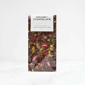 Freeze Dried Boysenberry & Pistachio Dark Chocolate Bar