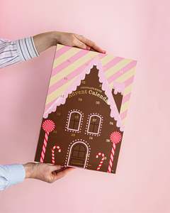 Christmas Gifts Under 50: Chocolate House Advent Calendar – Pink Stripe