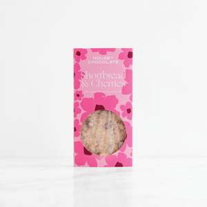 Handcrafted Chocolate Bars: Shortbread & Cherries White Chocolate Bar Wholesale