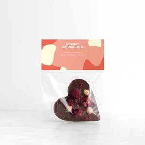 All: Extra Large Raspberry Hazelnut Milk Chocolate Heart Wholesale