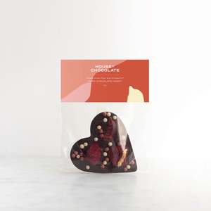 Extra Large Plum & Crispearl Chocolate Heart Wholesale
