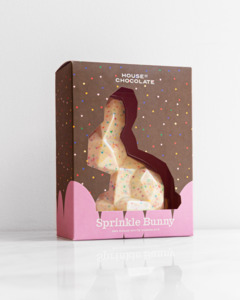 Dark Chocolate: Sprinkle White Chocolate Bunny