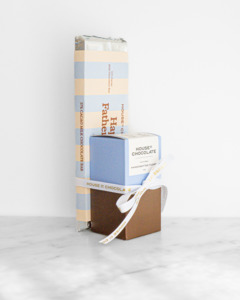 Milk Chocolate Bar: Happy Father's Day Milk Chocolate Bar + Handcrafted Fudge Duo