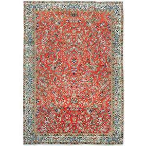 Tabriz: Hand-knotted Wool Vintage Persian Rug 180cm x 258cm