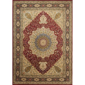 Tabriz: Fine Hand-knotted Wool and Silk Tabriz Design Rug 274cm x 363cm
