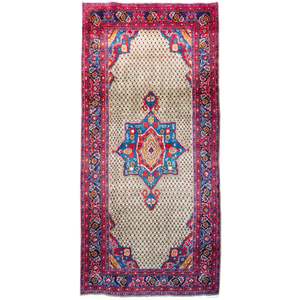 Bijar: Fine Hand-knotted Wool Bijar Persian Runner 150cm x 330cm