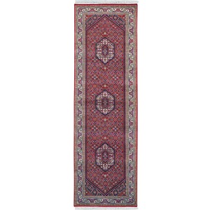 Bijar: Fine Handmade Wool & Silk Traditional Runner 82cm x 302cm