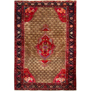 Bijar: Fine Hand-knotted Wool Vintage Bijar Persian Hallway Runner 152cm x 312cm