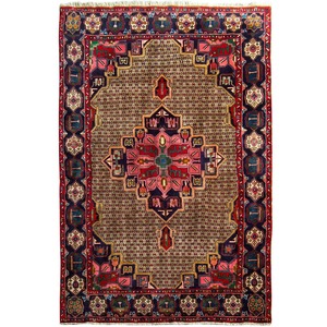 Bijar: Fine Hand-knotted Wool Tribal Vintage Bijar Persian Runner 155cm x299cm