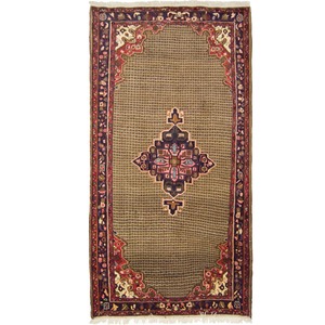 Bijar: Vintage Hand-knotted Persian Wool Bijar Rug 145cm x 278cm