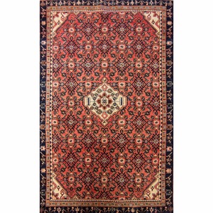 Hamadan: Fine Hand-knotted Wool Hamadan Persian Rug 146cm x 235cm
