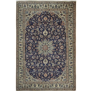 Nain: Super Fine Hand-knotted Vintage Persian Wool & Silk Nain Rug 164cm x 254cm