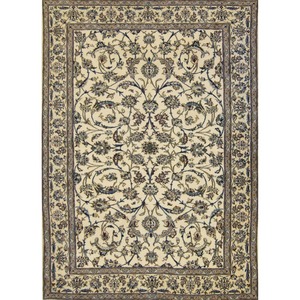 Fine Persian Hand-knotted Wool and Silk 9LAA Nain Rug 249cm x 345cm
