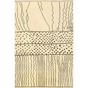Modern Extra Size 100% Natural Wool Moroccan Rug 296cm x 440cm