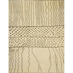 Moroccan: Modern 100% Natural Wool Moroccan Extra Size Rug 309cm x 427cm