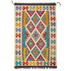 Choubi Rugs: 100% Wool Small Kilim 89cm x 131cm