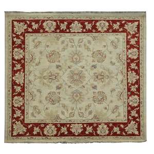 Choubi Rugs: Fine Hand-knotted Wool Chobi Square Rug 202cm x 203cm