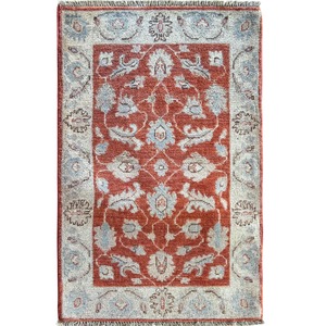 Choubi Rugs: Hand-knotted Wool Red Rug Small 64cm x 96cm