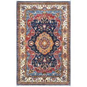 Hand-knotted Wool Small Rug 101cm x 152cm