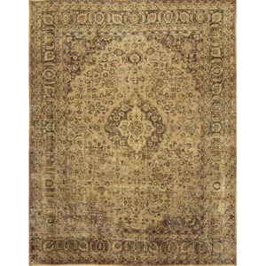 Over Dyed: Hand-knotted Vintage Persian Rug 300cm x 369cm